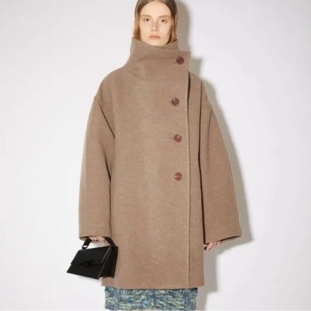 Acne Studios Brown Wool Blend Coat